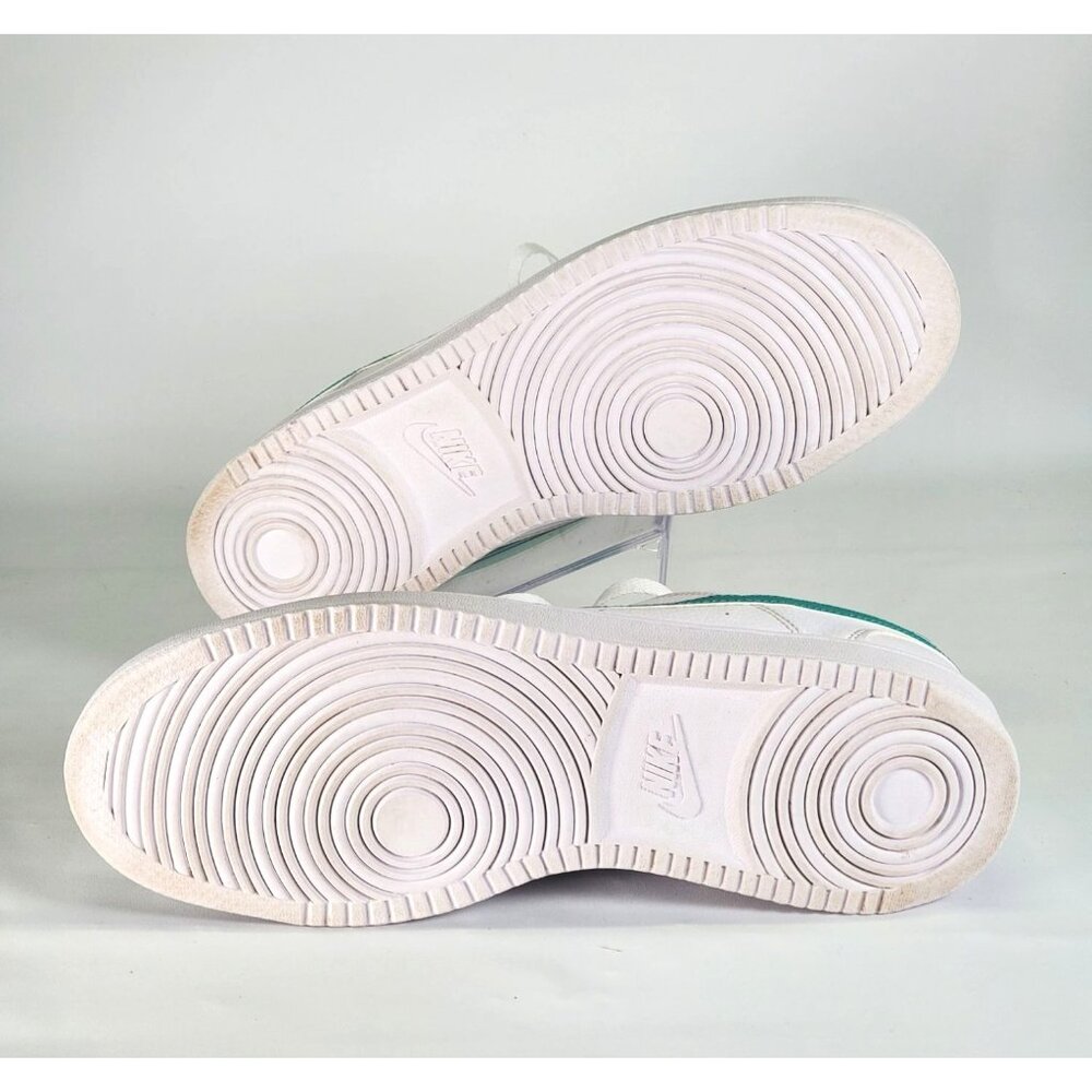Nike Women's Teal Pink  Leather Court Vision White Washed Shoe Sz 11.5 1473 - Picture 10 of 15